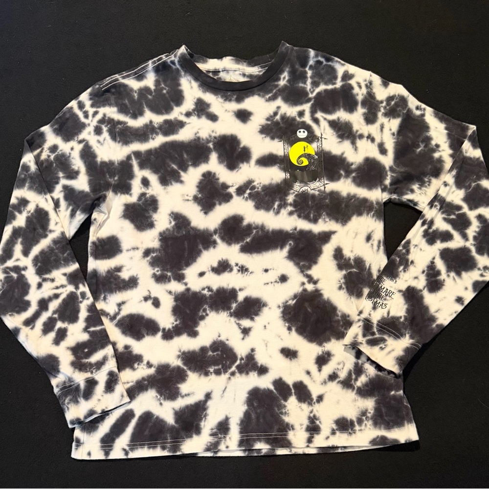 Disney‎ Nightmare Before Christmas Long Sleeve Tie-Dye AOP Mens XS